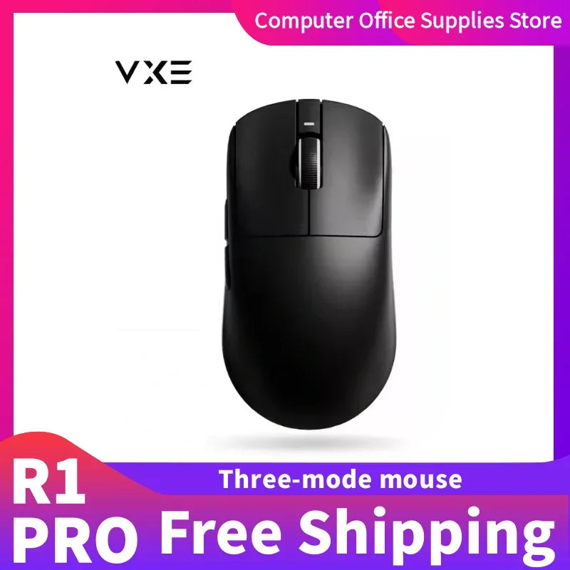 VXE Dragonfly R1 Pro MAX 2.4G WirelessGaming Mouse PAW3395 26000DPI 3-mode Connection with Low Latency Wired Gaming Mouse